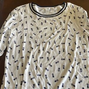 J Crew size M women pineapple sweater